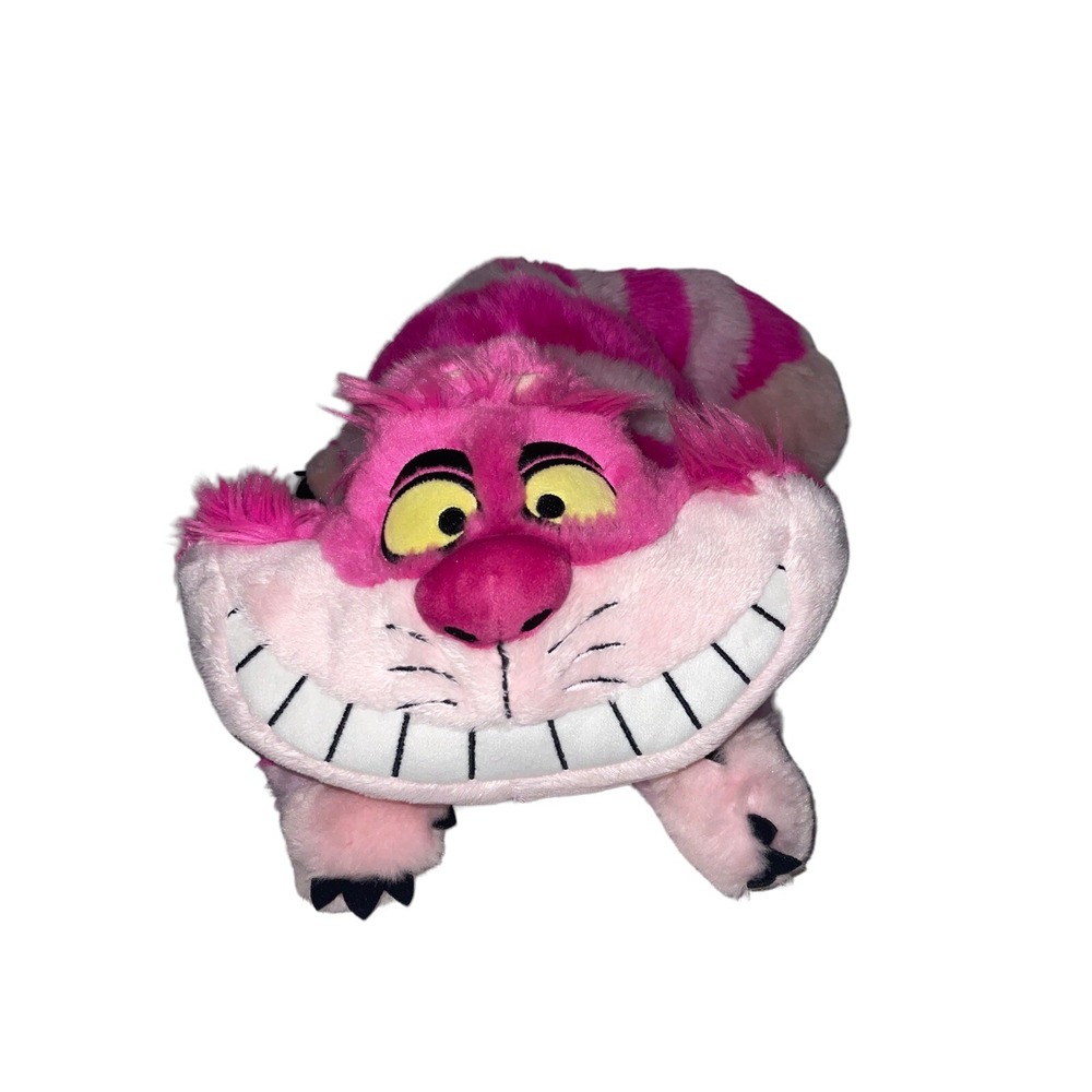 Disney‎ Store Cheshire Cat Plush Animal Stuffed Toy Alice Wonderland Genuine 20"